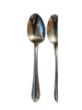 Gorham Silver Golden Melon Bud Stainless Gold Accent Teaspoons Set Of 1 Disconti
